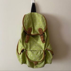 Polka Dot Drawstring Buckle Backpack